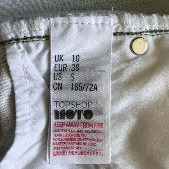 Topshop Moto Mom Camo Shorts Size 6 - Picture 6 of 8